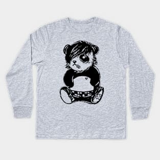 Emo Panda Kids Long Sleeve T-Shirt